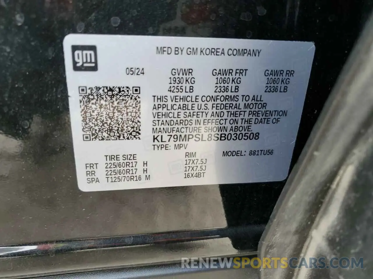 13 Photograph of a damaged car KL79MPSL8SB030508 CHEVROLET TRAILBLZR 2025