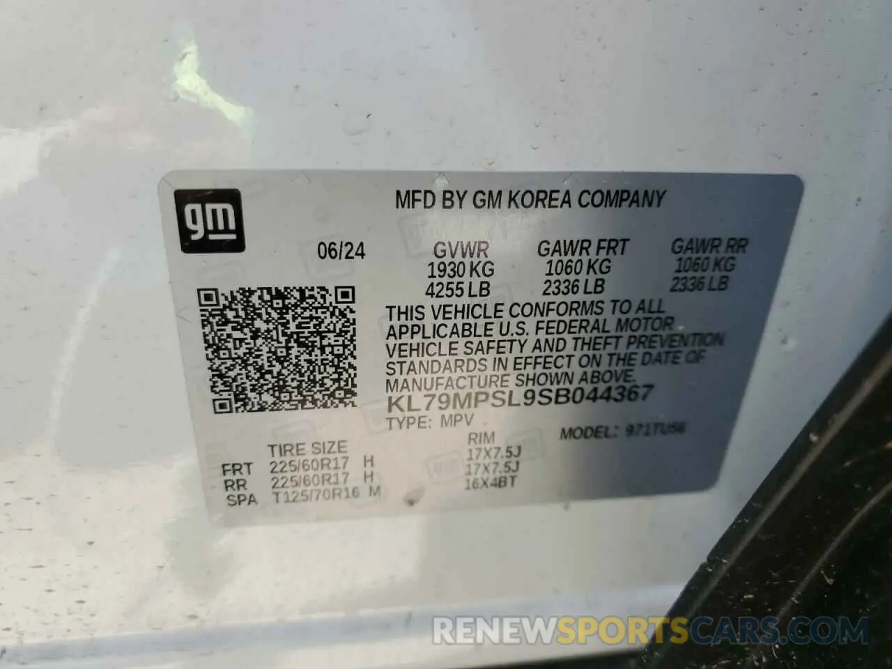 13 Photograph of a damaged car KL79MPSL9SB044367 CHEVROLET TRAILBLZR 2025
