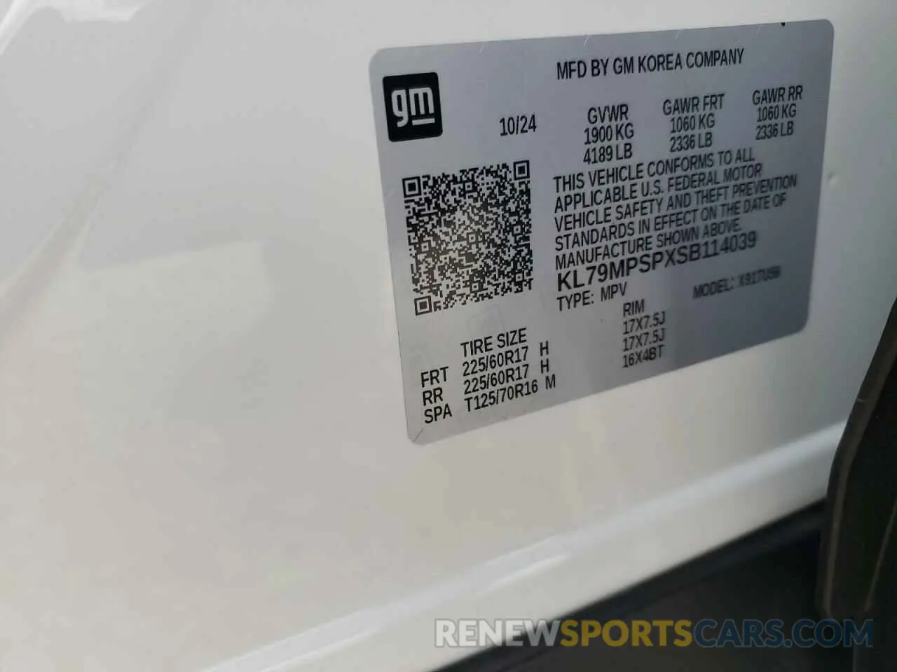 13 Photograph of a damaged car KL79MPSPXSB114039 CHEVROLET TRAILBLZR 2025