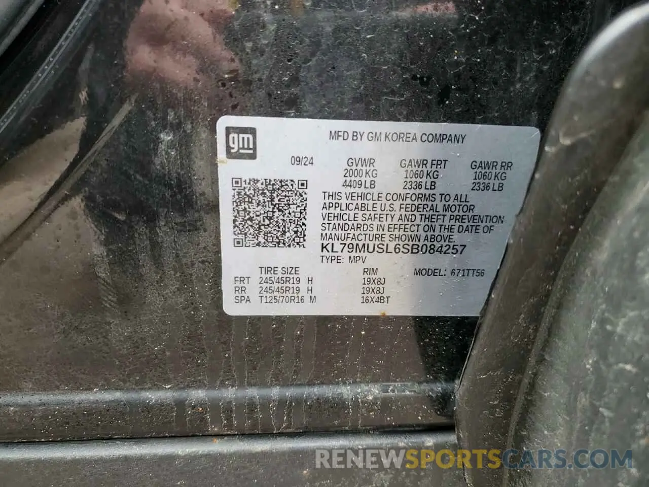 15 Photograph of a damaged car KL79MUSL6SB084257 CHEVROLET TRAILBLZR 2025