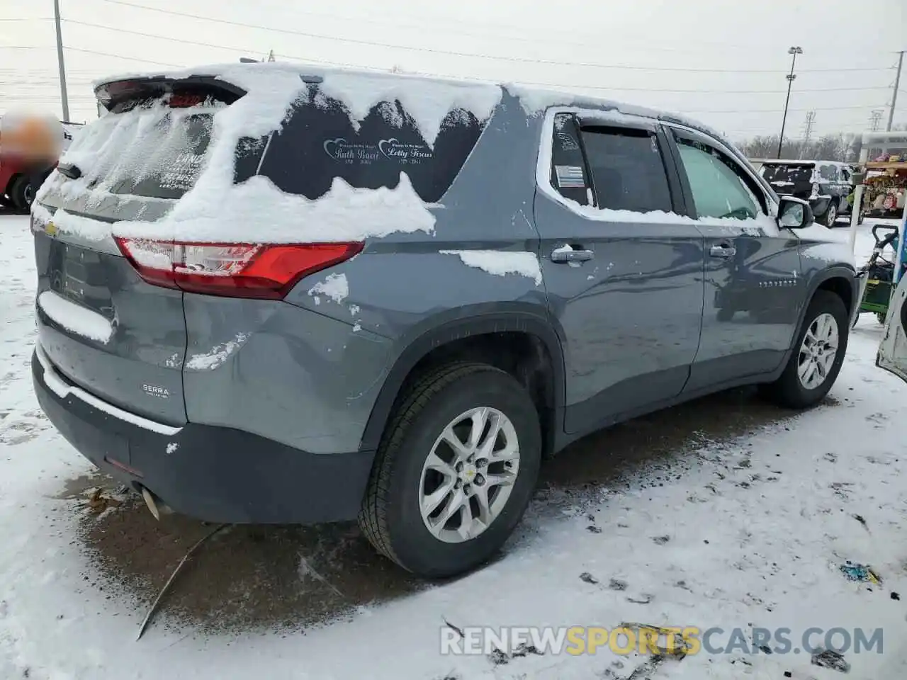 3 Photograph of a damaged car 1GNERFKW0KJ130882 CHEVROLET TRAVERSE 2019