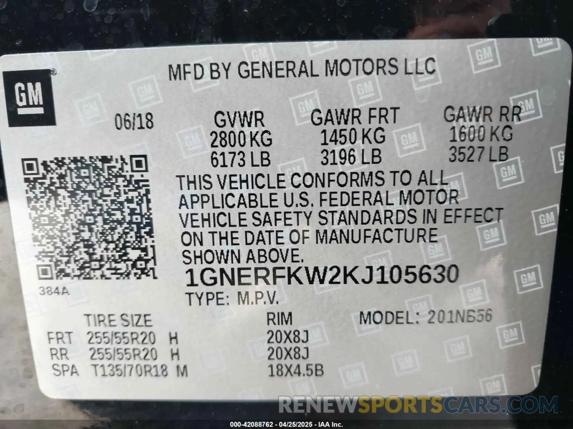 9 Photograph of a damaged car 1GNERFKW2KJ105630 CHEVROLET TRAVERSE 2019