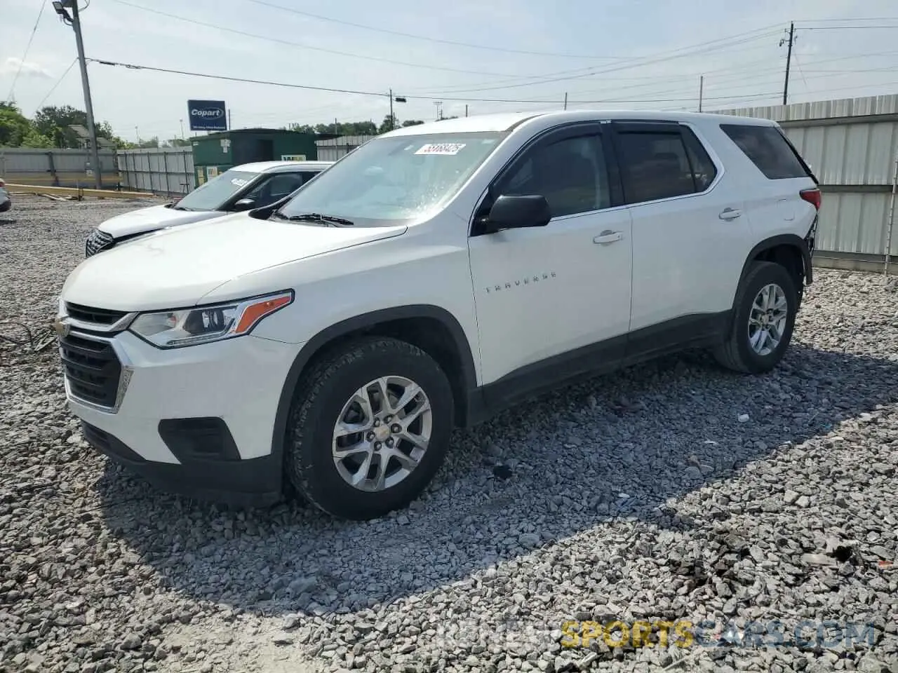 1 Photograph of a damaged car 1GNERFKW4KJ143683 CHEVROLET TRAVERSE 2019