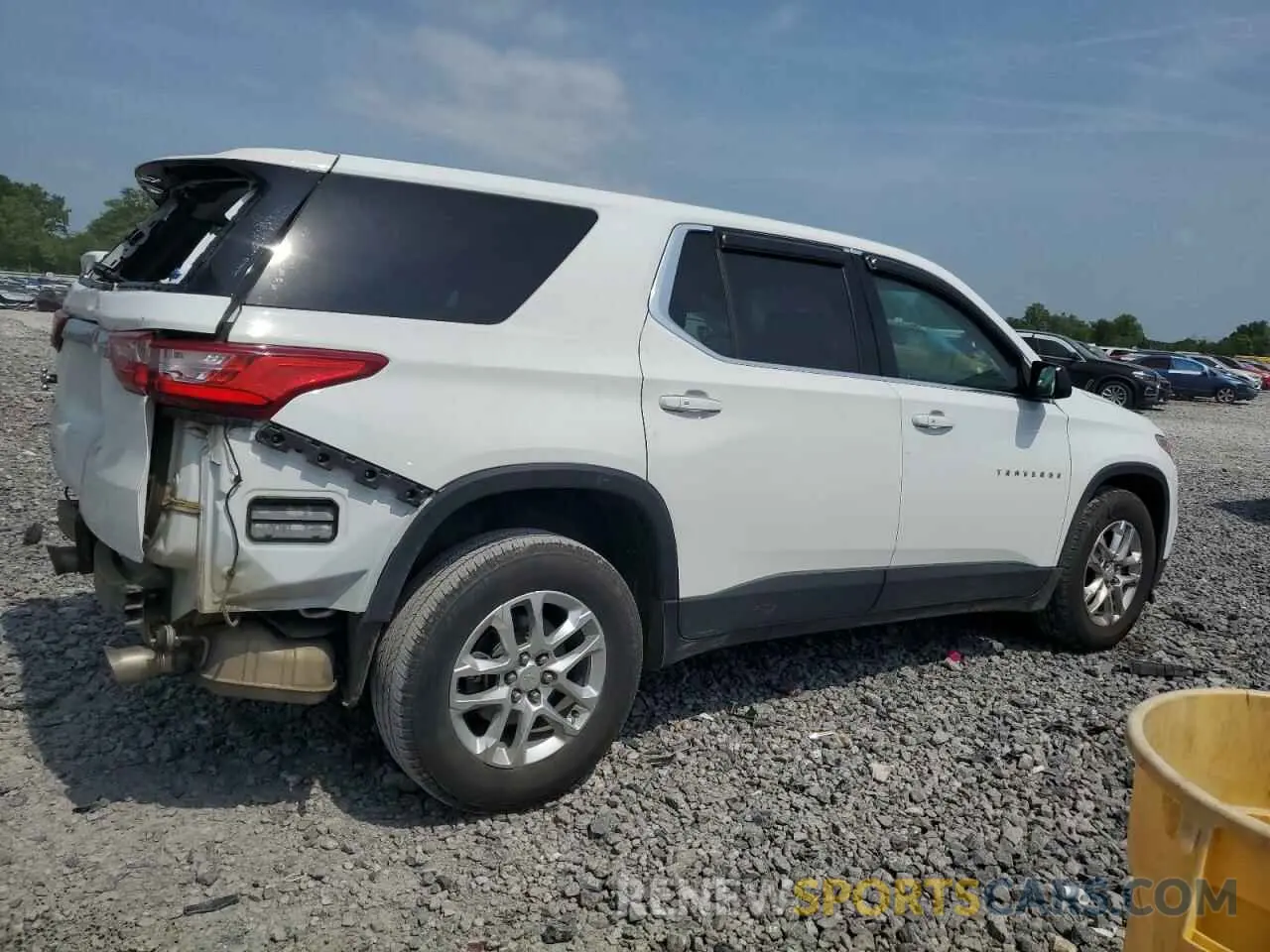 3 Photograph of a damaged car 1GNERFKW4KJ143683 CHEVROLET TRAVERSE 2019