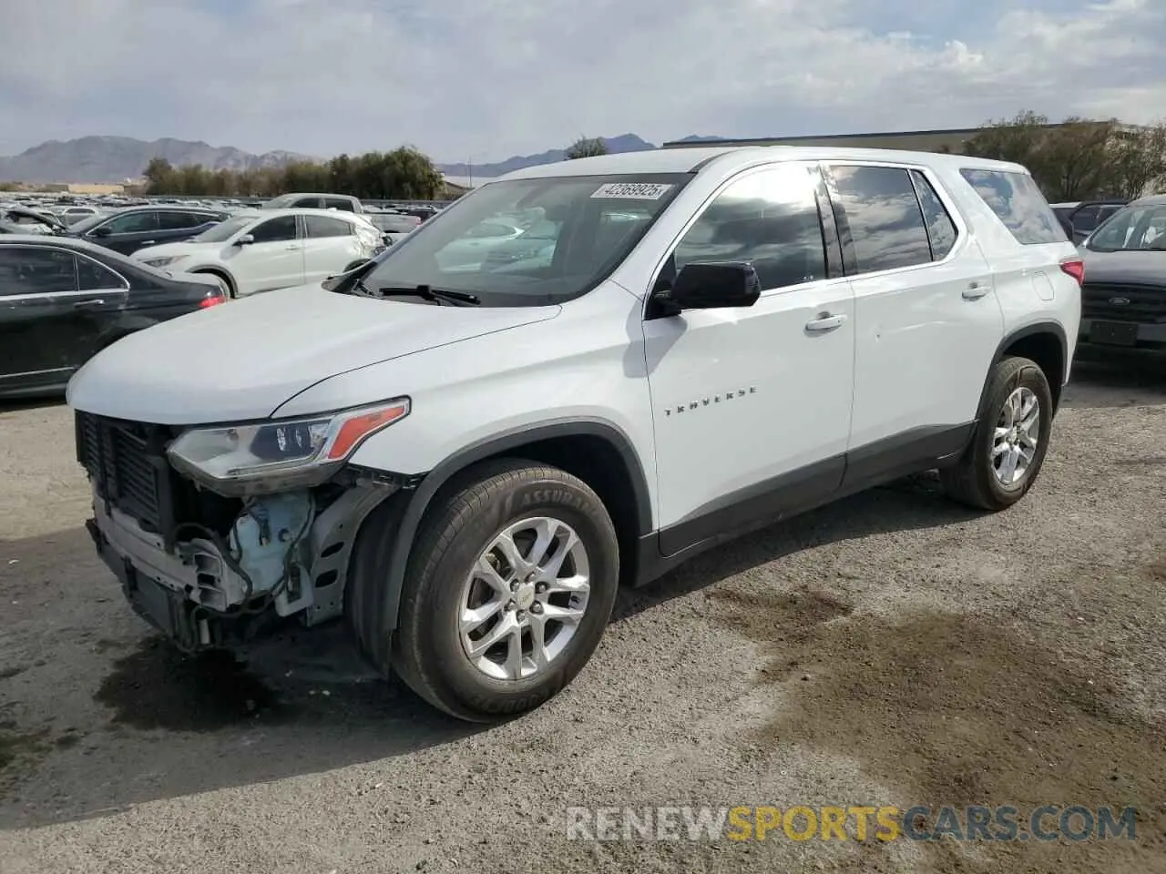1 Photograph of a damaged car 1GNERFKW5KJ126424 CHEVROLET TRAVERSE 2019