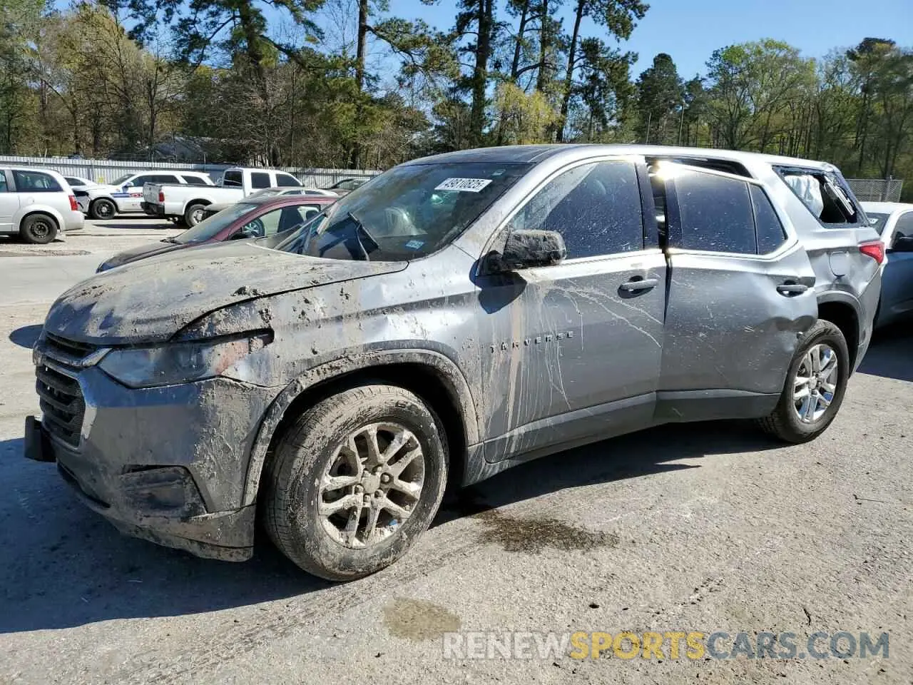 1 Photograph of a damaged car 1GNERFKW5KJ250497 CHEVROLET TRAVERSE 2019