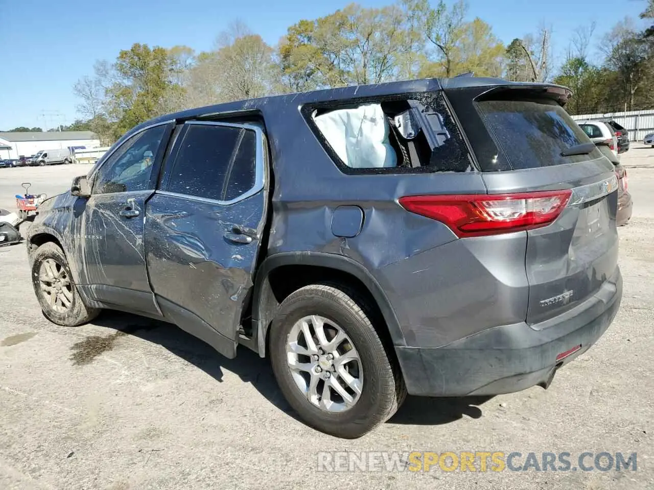 2 Photograph of a damaged car 1GNERFKW5KJ250497 CHEVROLET TRAVERSE 2019
