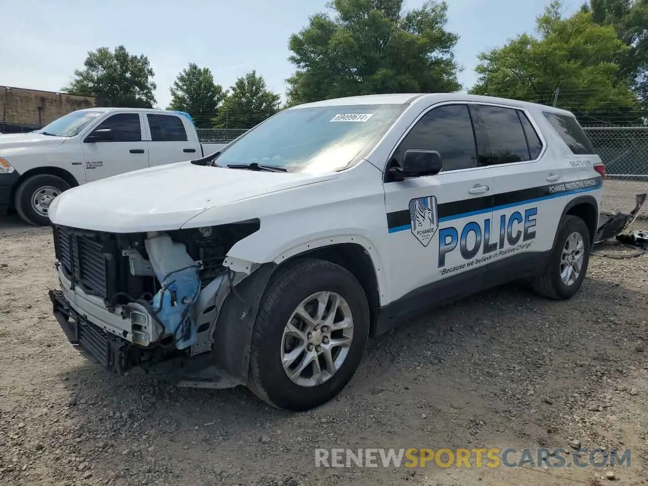 1 Photograph of a damaged car 1GNERFKW5KJ301125 CHEVROLET TRAVERSE 2019