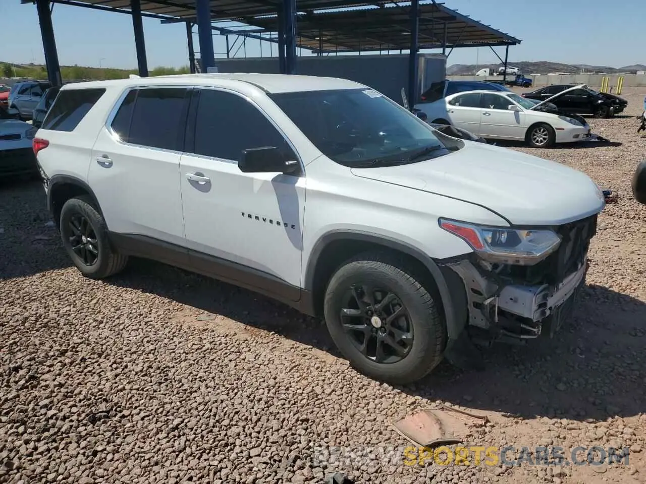 4 Photograph of a damaged car 1GNERFKW6KJ138968 CHEVROLET TRAVERSE 2019