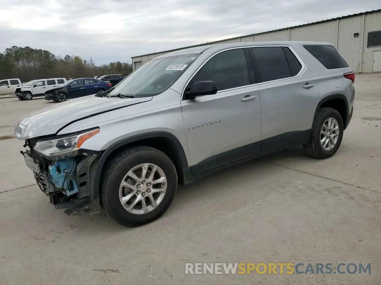 1 Photograph of a damaged car 1GNERFKW8KJ145727 CHEVROLET TRAVERSE 2019