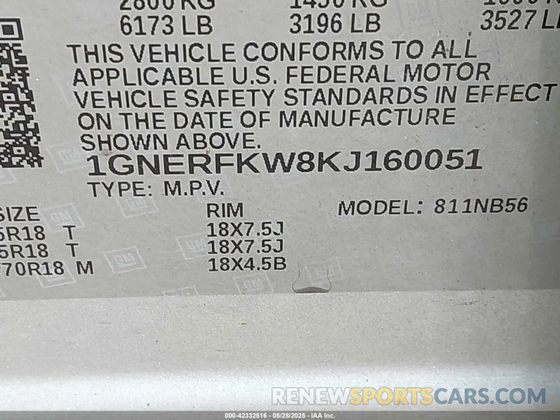 9 Photograph of a damaged car 1GNERFKW8KJ160051 CHEVROLET TRAVERSE 2019