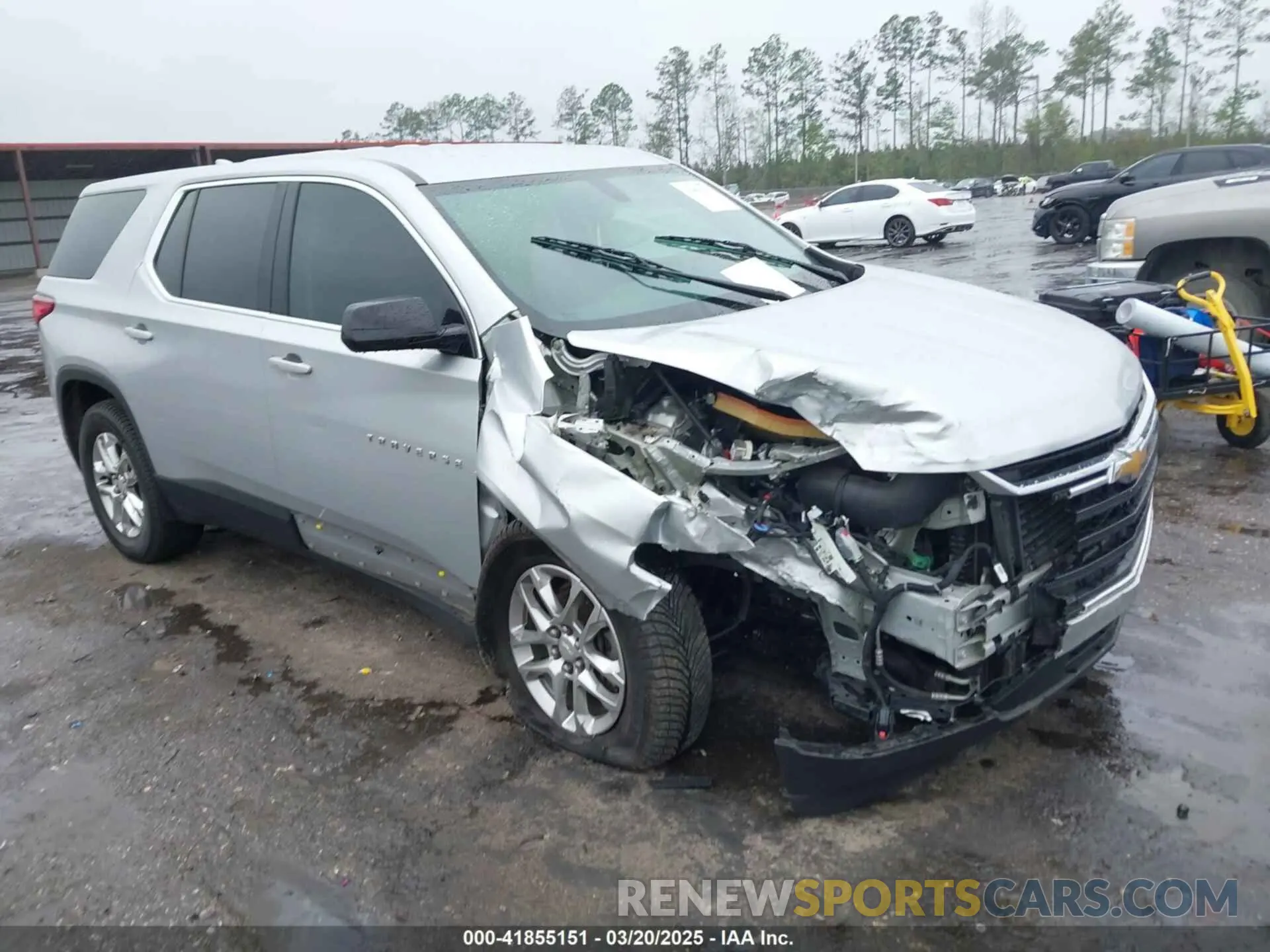 1 Photograph of a damaged car 1GNERFKW8KJ287107 CHEVROLET TRAVERSE 2019