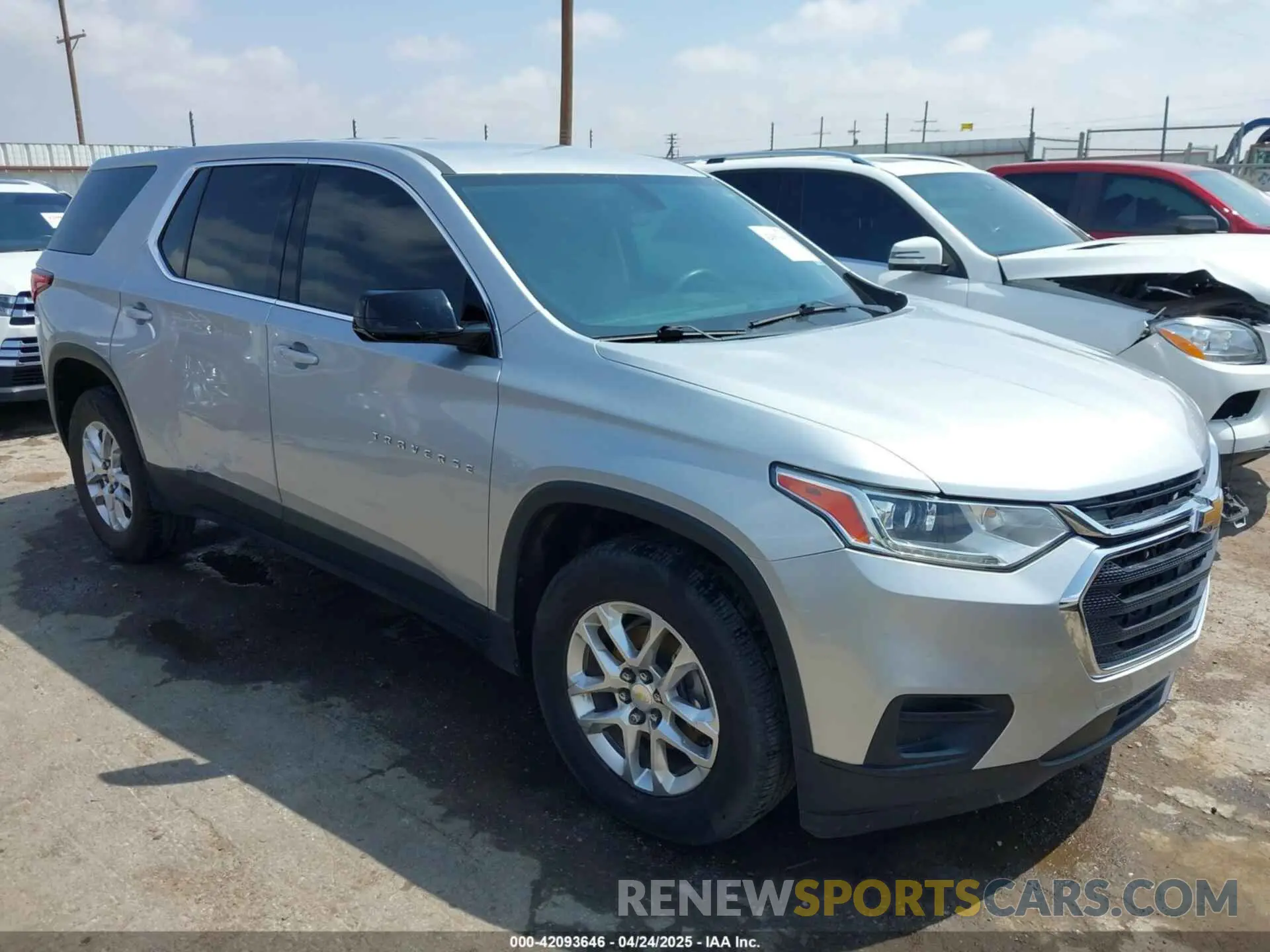 1 Photograph of a damaged car 1GNERFKW9KJ282188 CHEVROLET TRAVERSE 2019
