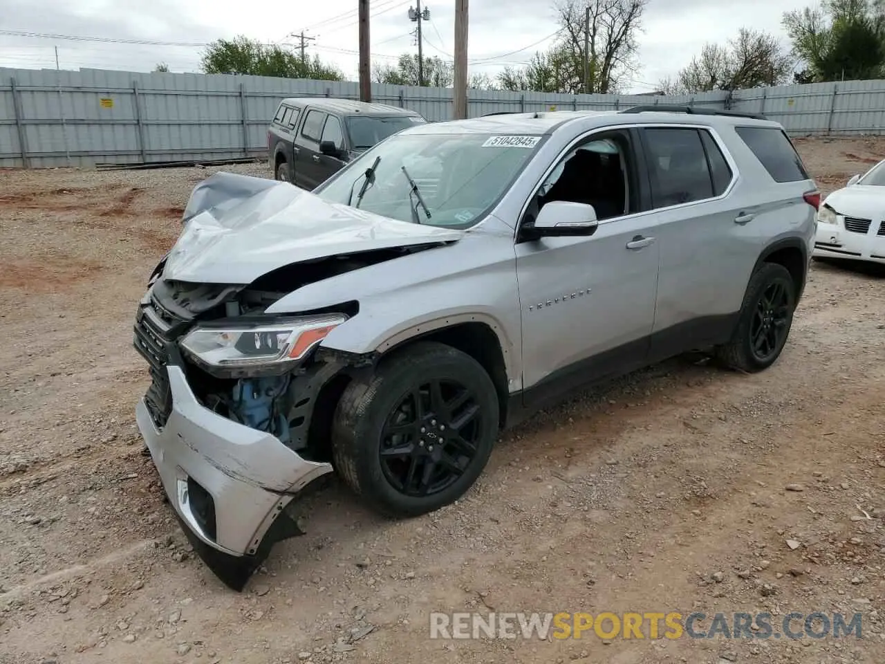 1 Photograph of a damaged car 1GNERGKW0KJ104983 CHEVROLET TRAVERSE 2019