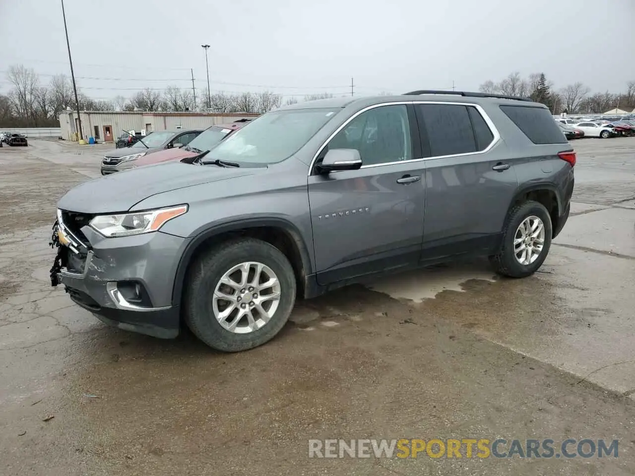 1 Photograph of a damaged car 1GNERGKW0KJ277662 CHEVROLET TRAVERSE 2019