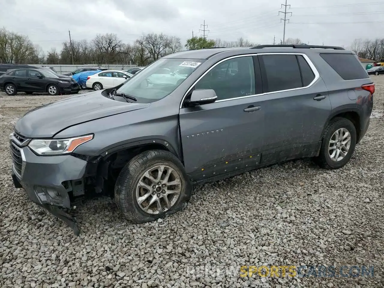 1 Photograph of a damaged car 1GNERGKW1KJ163671 CHEVROLET TRAVERSE 2019