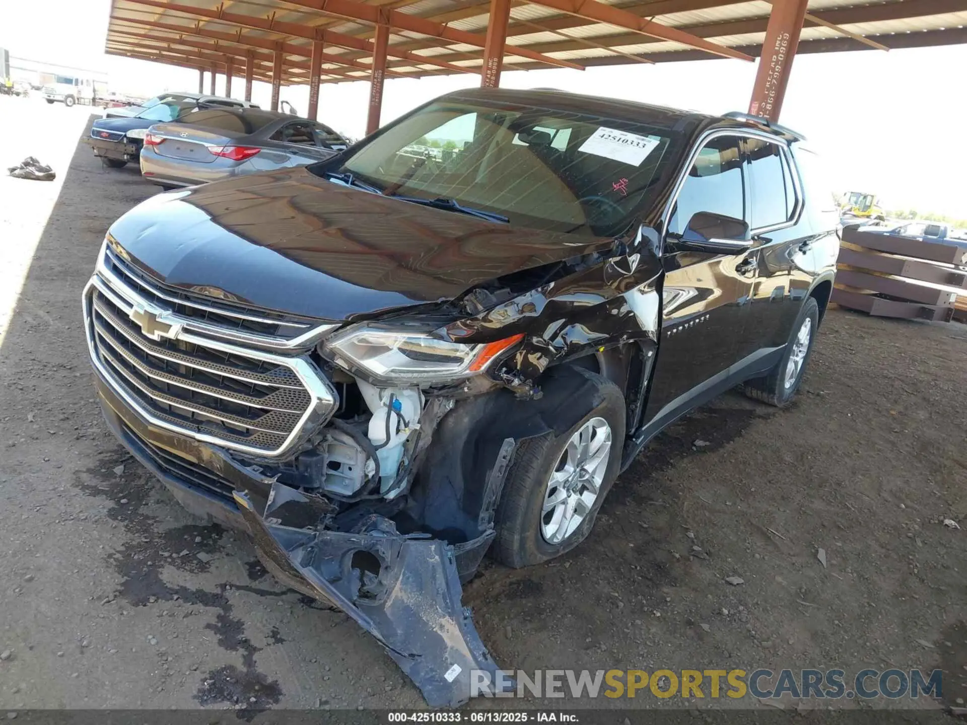 2 Photograph of a damaged car 1GNERGKW2KJ109070 CHEVROLET TRAVERSE 2019