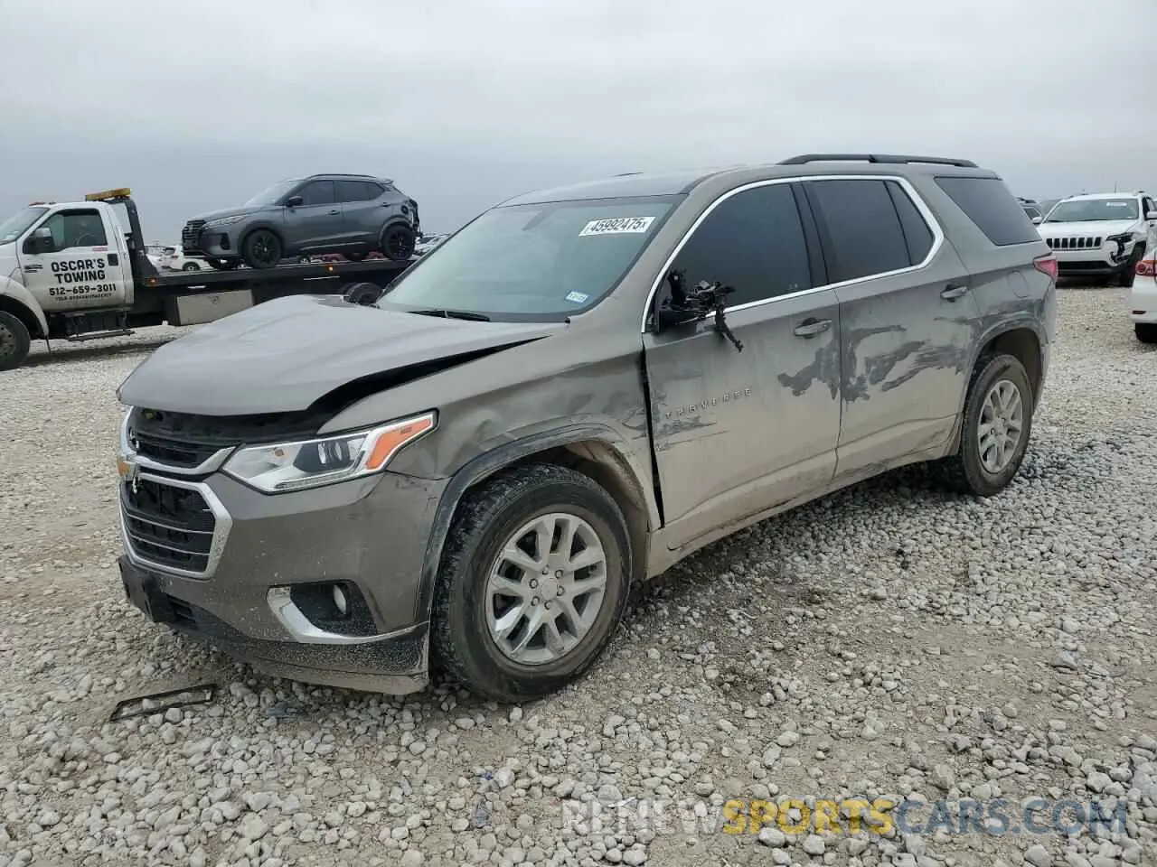 1 Photograph of a damaged car 1GNERGKW3KJ127819 CHEVROLET TRAVERSE 2019