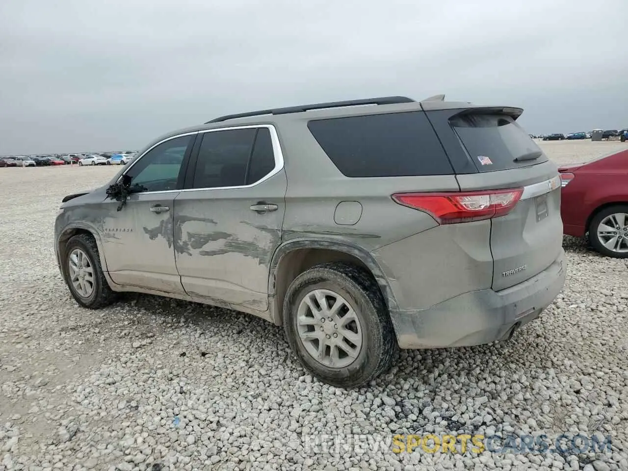 2 Photograph of a damaged car 1GNERGKW3KJ127819 CHEVROLET TRAVERSE 2019