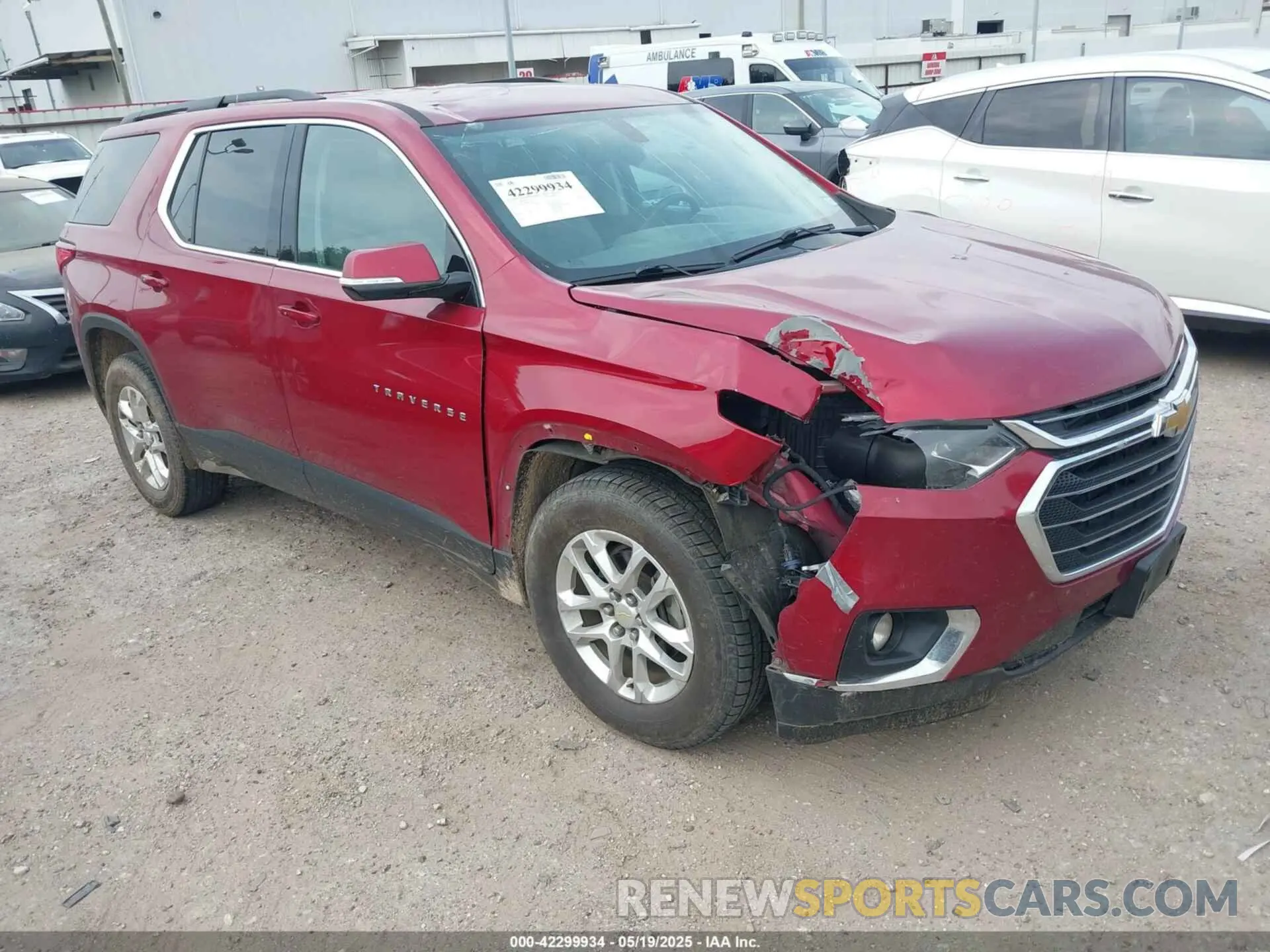 1 Photograph of a damaged car 1GNERGKW6KJ158983 CHEVROLET TRAVERSE 2019
