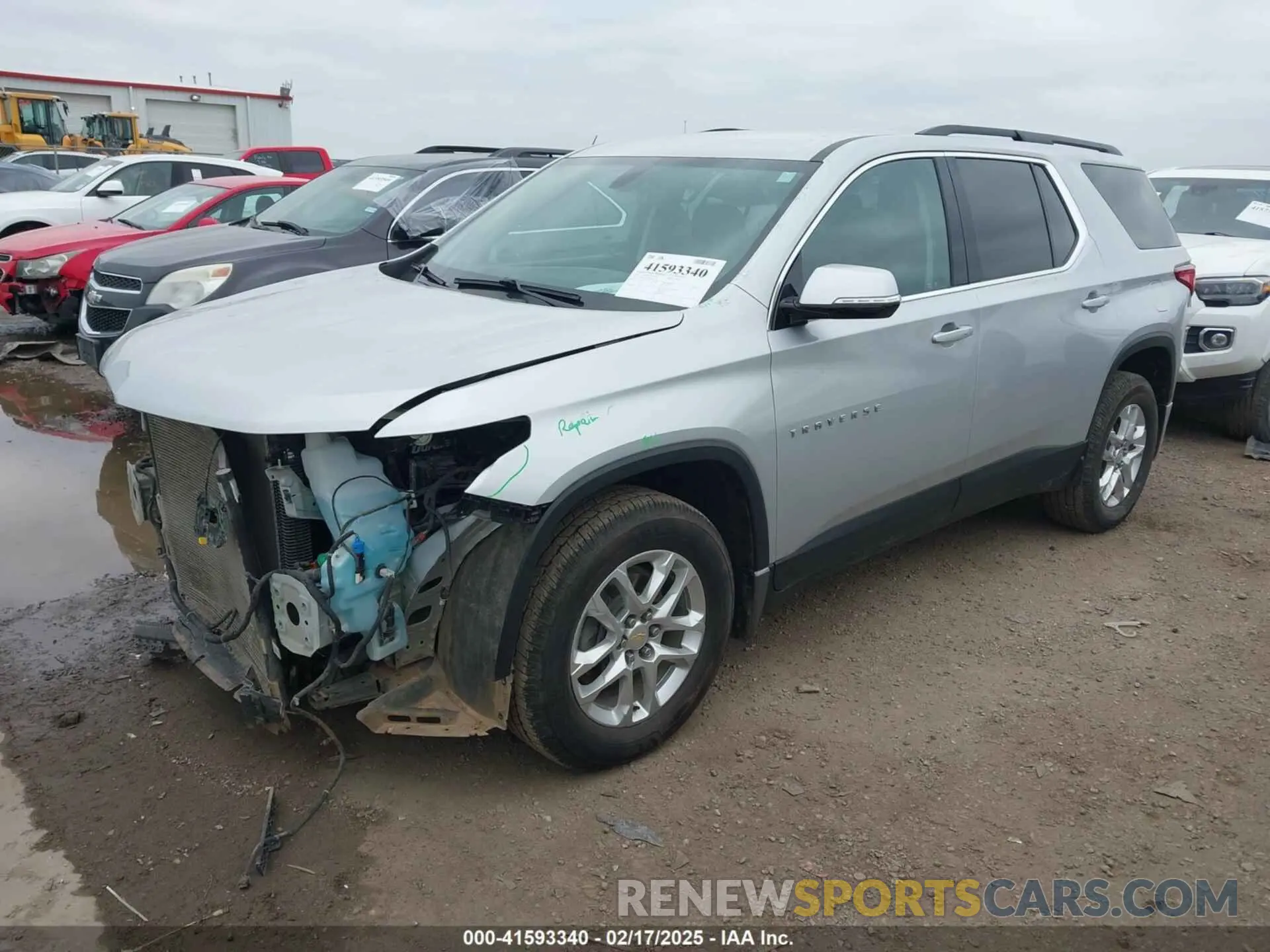 2 Photograph of a damaged car 1GNERGKW7KJ191071 CHEVROLET TRAVERSE 2019