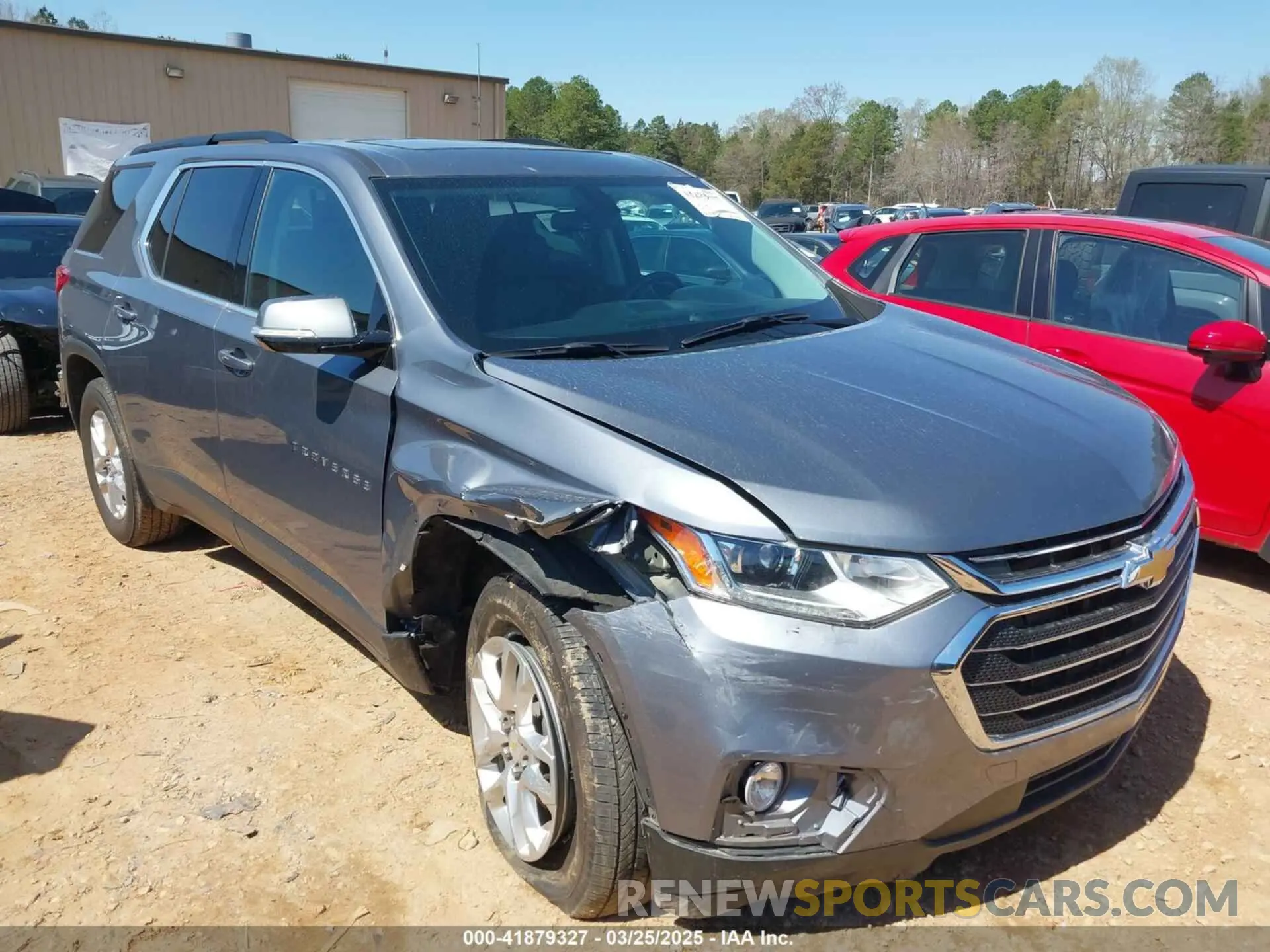 1 Photograph of a damaged car 1GNERGKW7KJ259627 CHEVROLET TRAVERSE 2019
