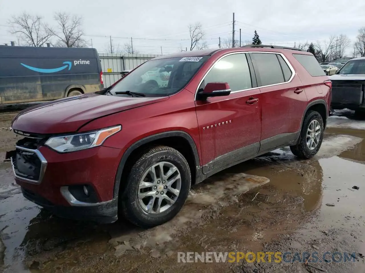 1 Photograph of a damaged car 1GNERGKW7KJ268196 CHEVROLET TRAVERSE 2019