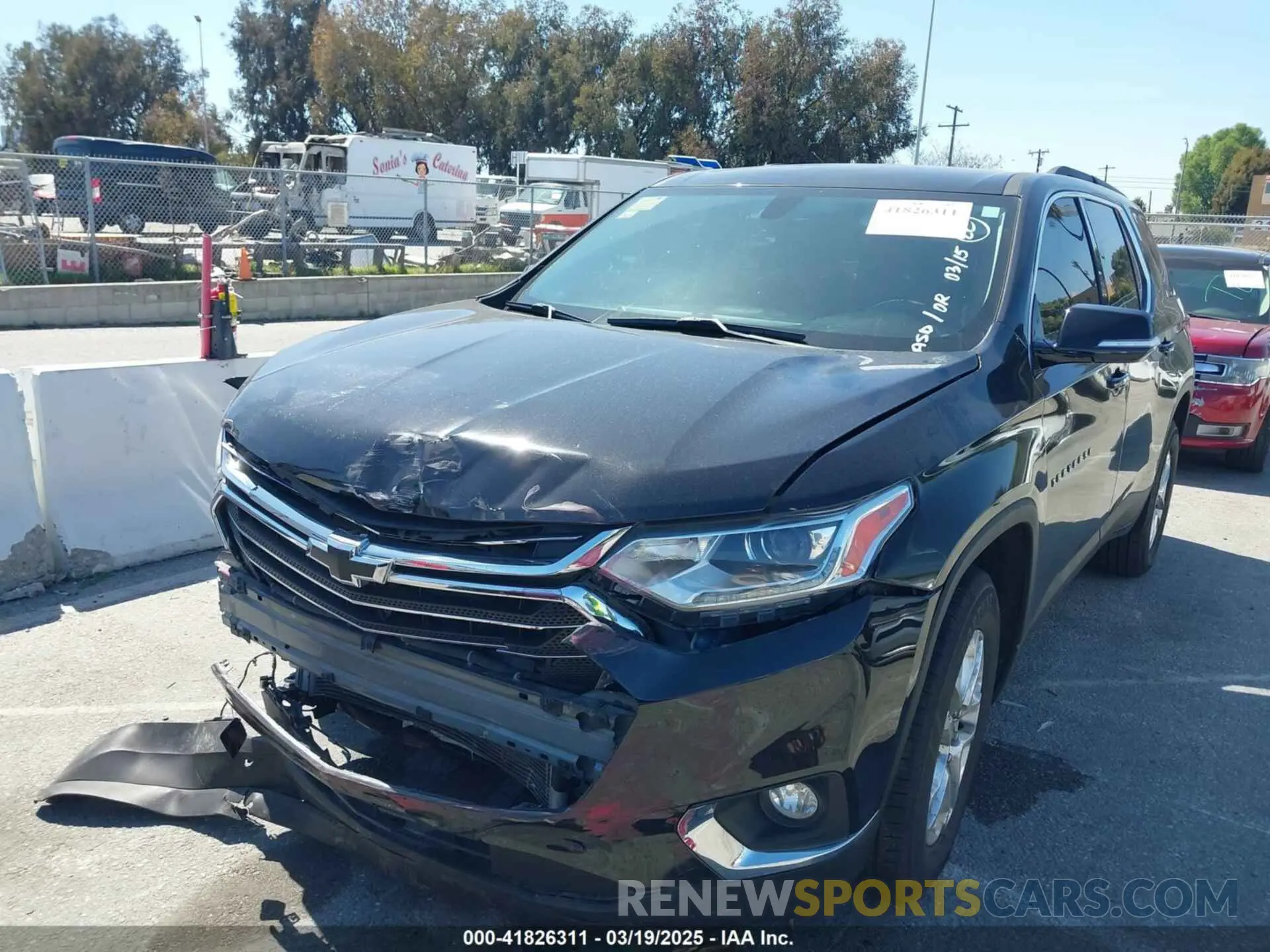 2 Photograph of a damaged car 1GNERGKW9KJ210803 CHEVROLET TRAVERSE 2019