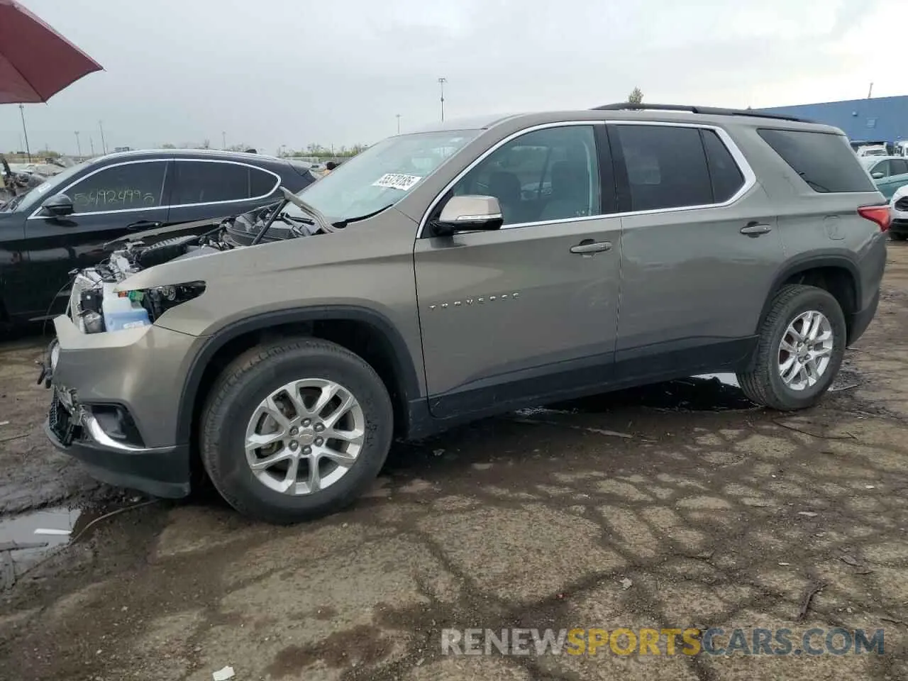 1 Photograph of a damaged car 1GNERGKW9KJ217962 CHEVROLET TRAVERSE 2019