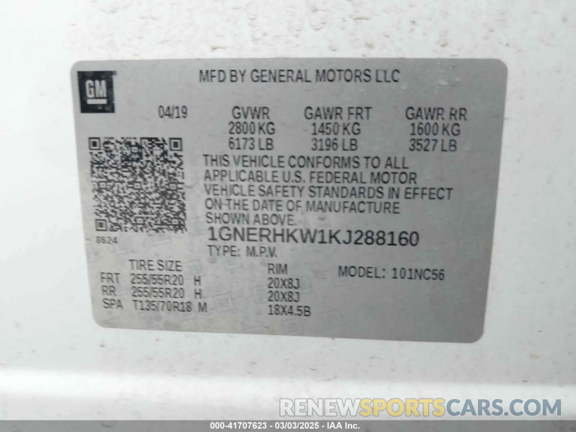 9 Photograph of a damaged car 1GNERHKW1KJ288160 CHEVROLET TRAVERSE 2019