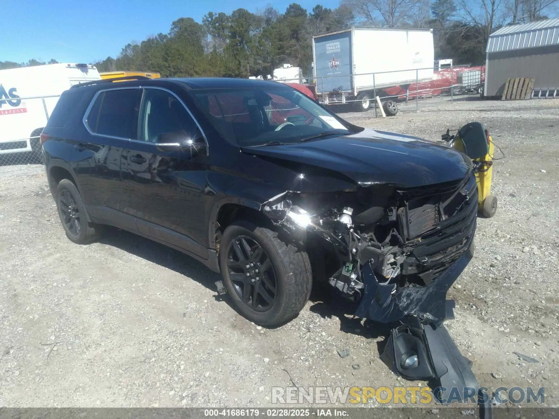 1 Photograph of a damaged car 1GNERHKW4KJ195780 CHEVROLET TRAVERSE 2019