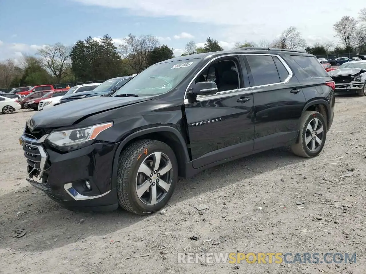 1 Photograph of a damaged car 1GNERHKW7KJ157685 CHEVROLET TRAVERSE 2019