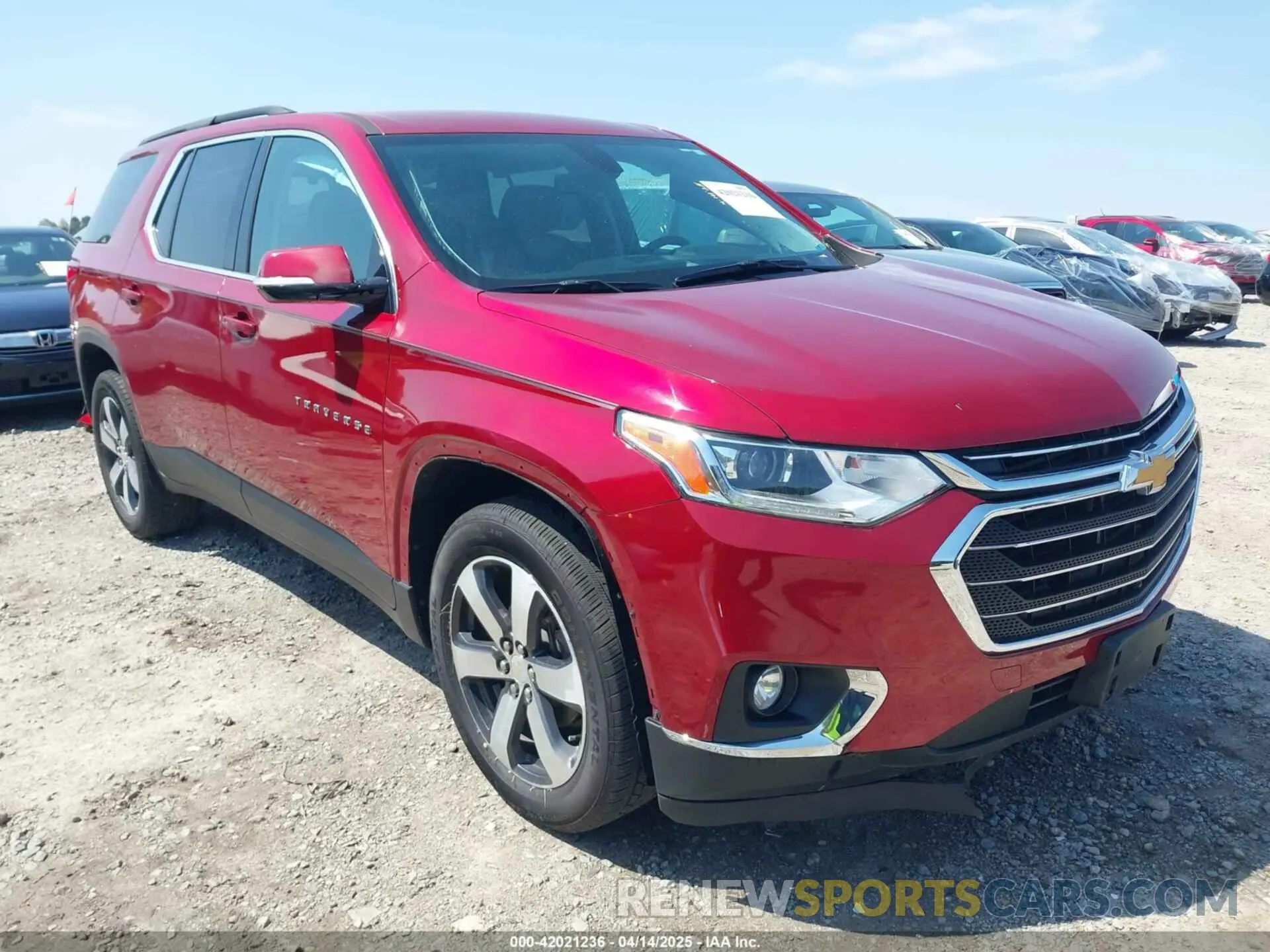 1 Photograph of a damaged car 1GNERHKW8KJ248190 CHEVROLET TRAVERSE 2019