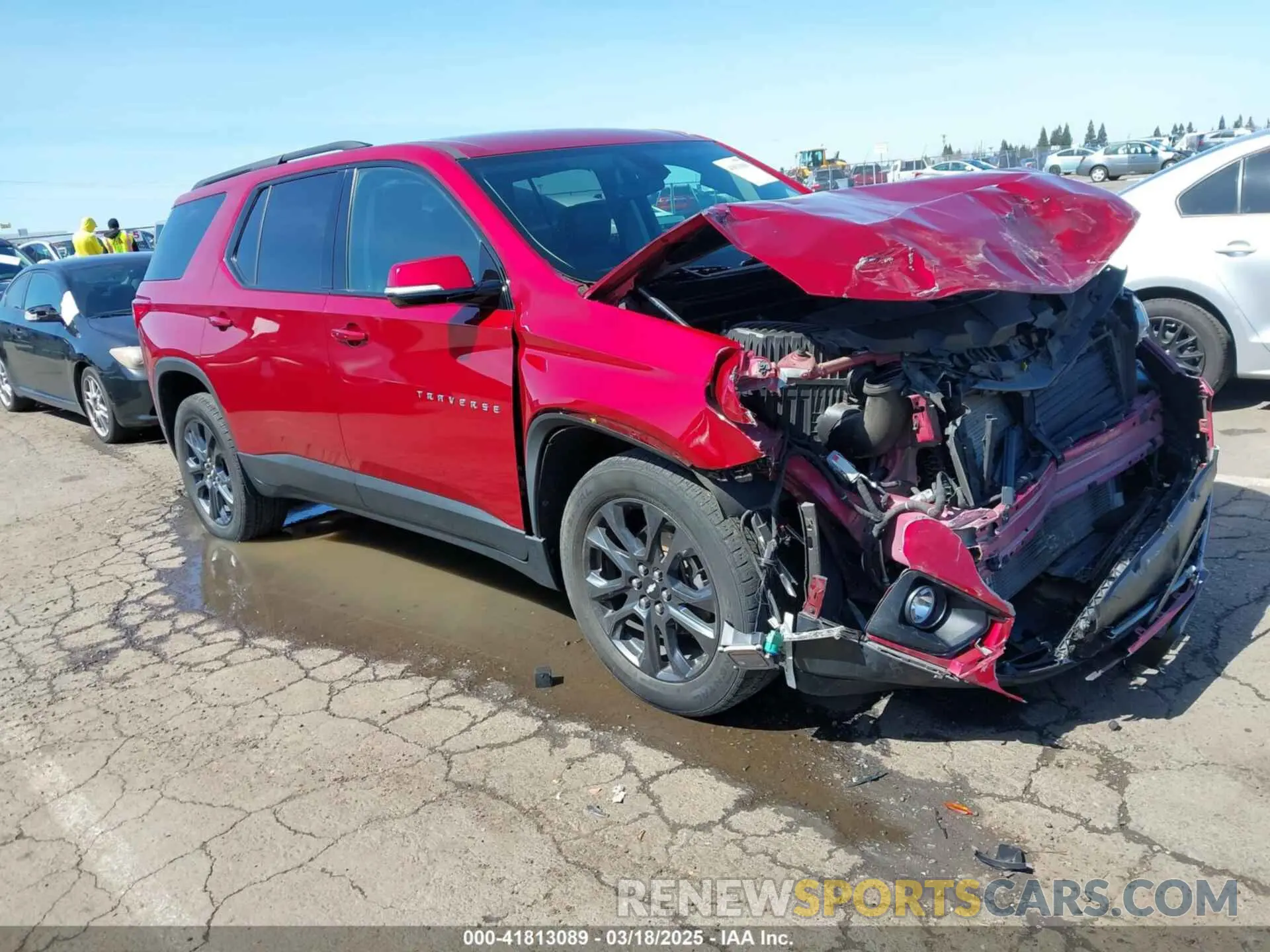 1 Photograph of a damaged car 1GNERJKW7KJ297338 CHEVROLET TRAVERSE 2019