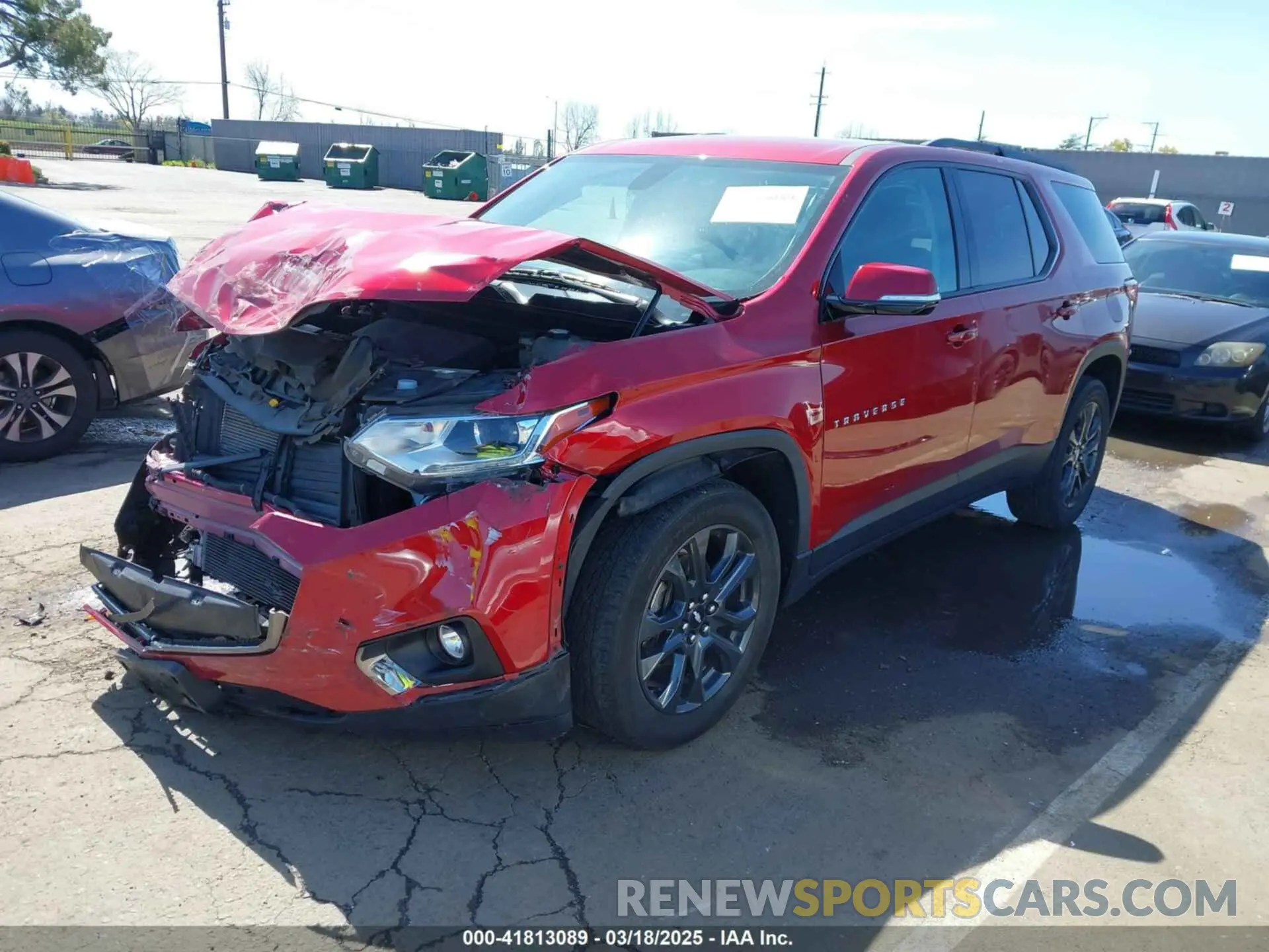 2 Photograph of a damaged car 1GNERJKW7KJ297338 CHEVROLET TRAVERSE 2019