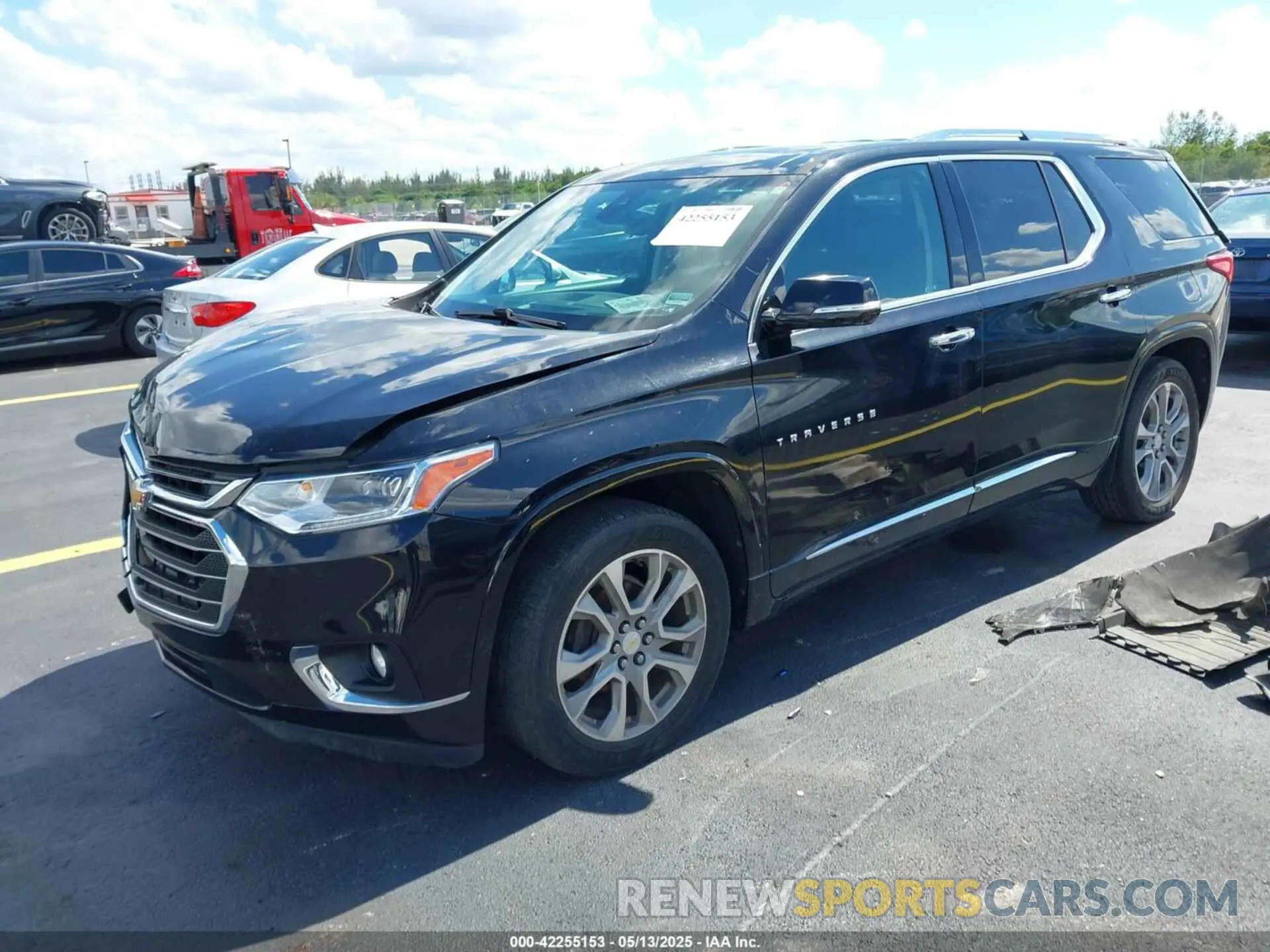 2 Photograph of a damaged car 1GNERKKW6KJ177956 CHEVROLET TRAVERSE 2019