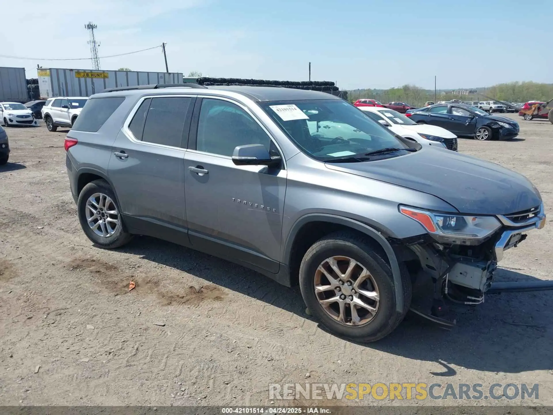 1 Photograph of a damaged car 1GNEVGKW0KJ263711 CHEVROLET TRAVERSE 2019
