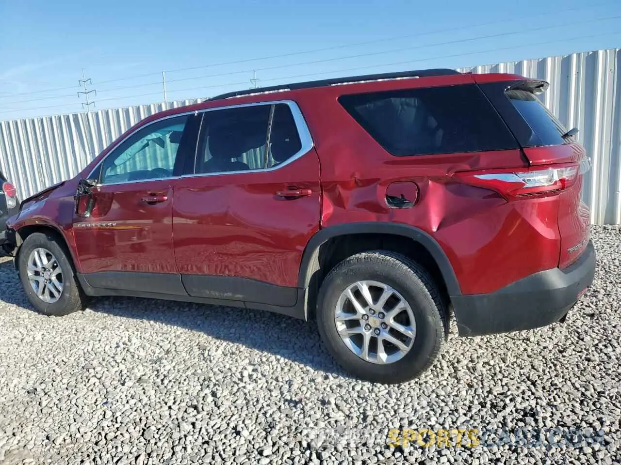 2 Photograph of a damaged car 1GNEVGKW1KJ172298 CHEVROLET TRAVERSE 2019