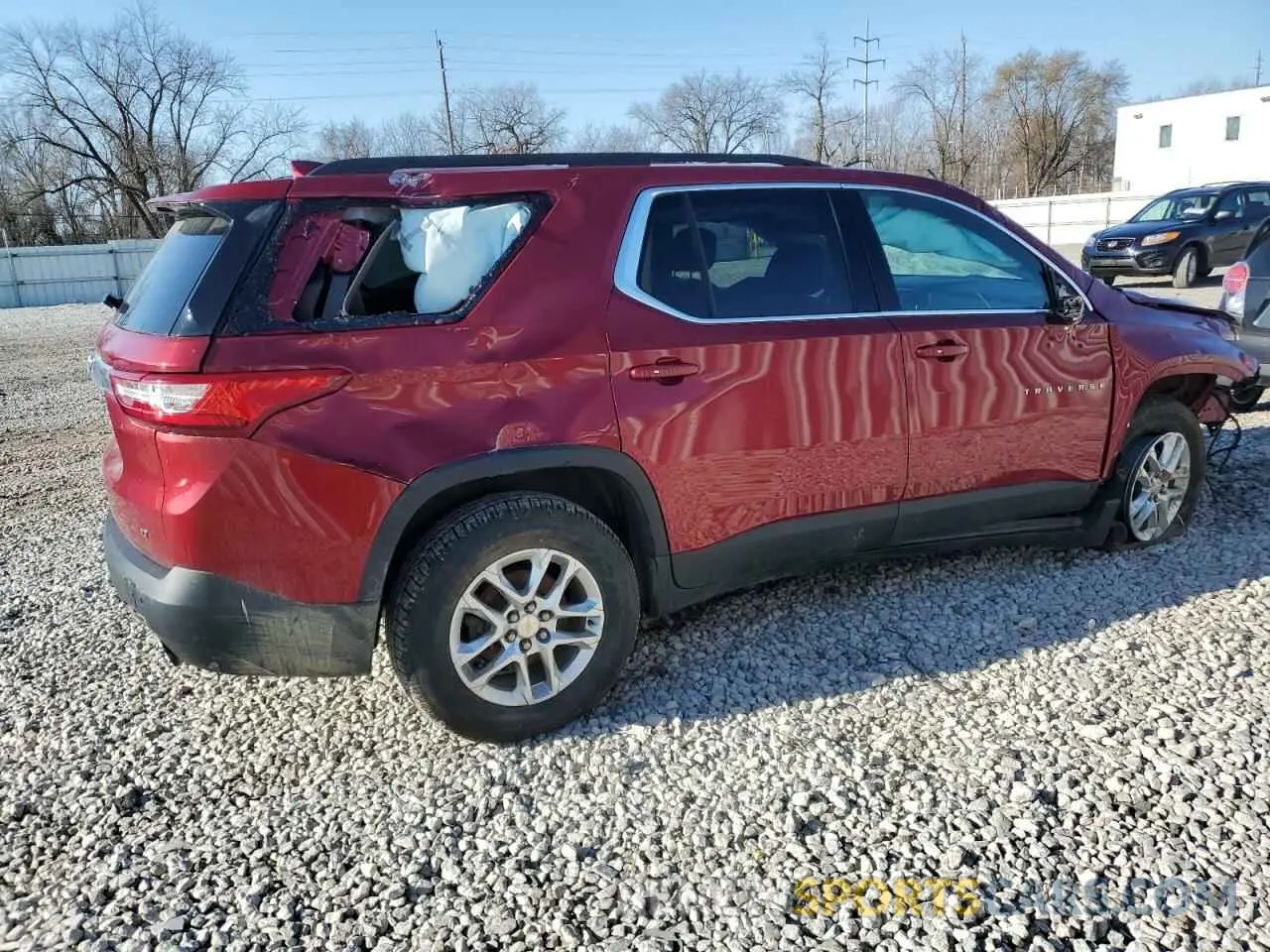 3 Photograph of a damaged car 1GNEVGKW1KJ172298 CHEVROLET TRAVERSE 2019