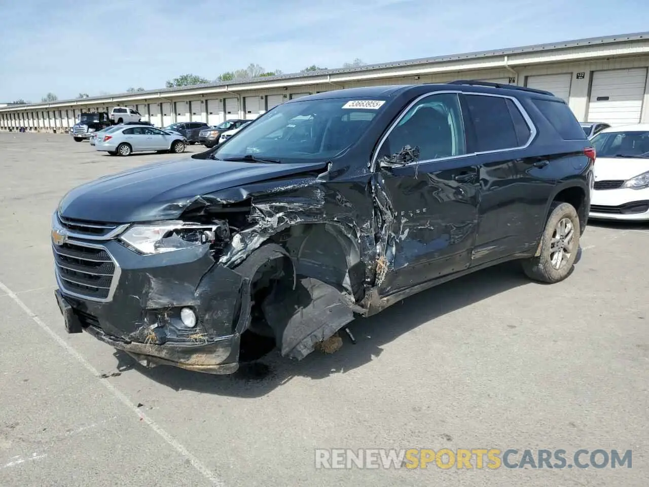 1 Photograph of a damaged car 1GNEVGKW9KJ236121 CHEVROLET TRAVERSE 2019