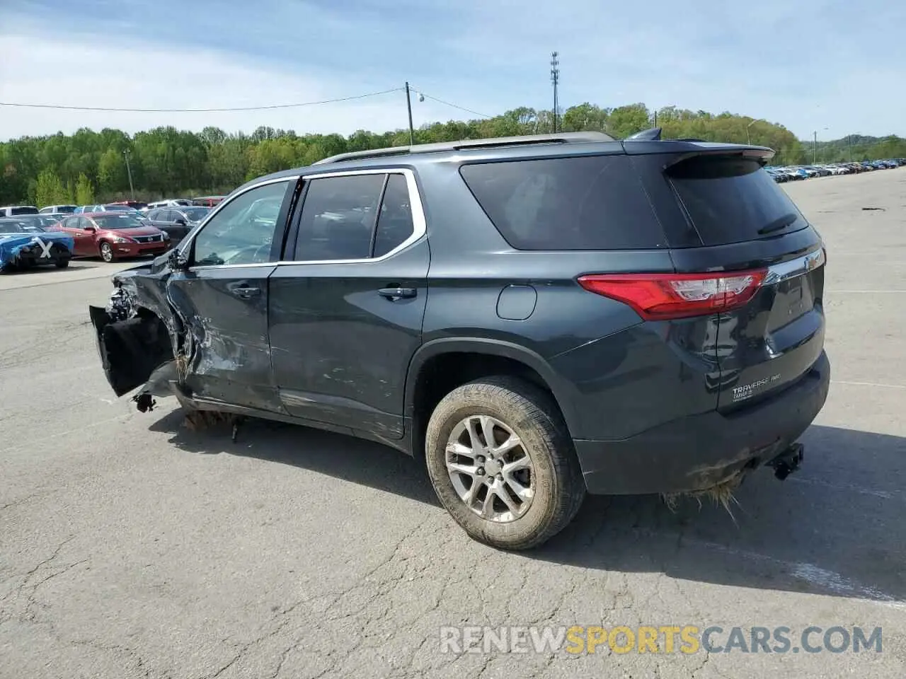 2 Photograph of a damaged car 1GNEVGKW9KJ236121 CHEVROLET TRAVERSE 2019