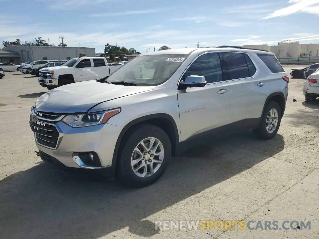1 Photograph of a damaged car 1GNEVHKW0KJ197019 CHEVROLET TRAVERSE 2019