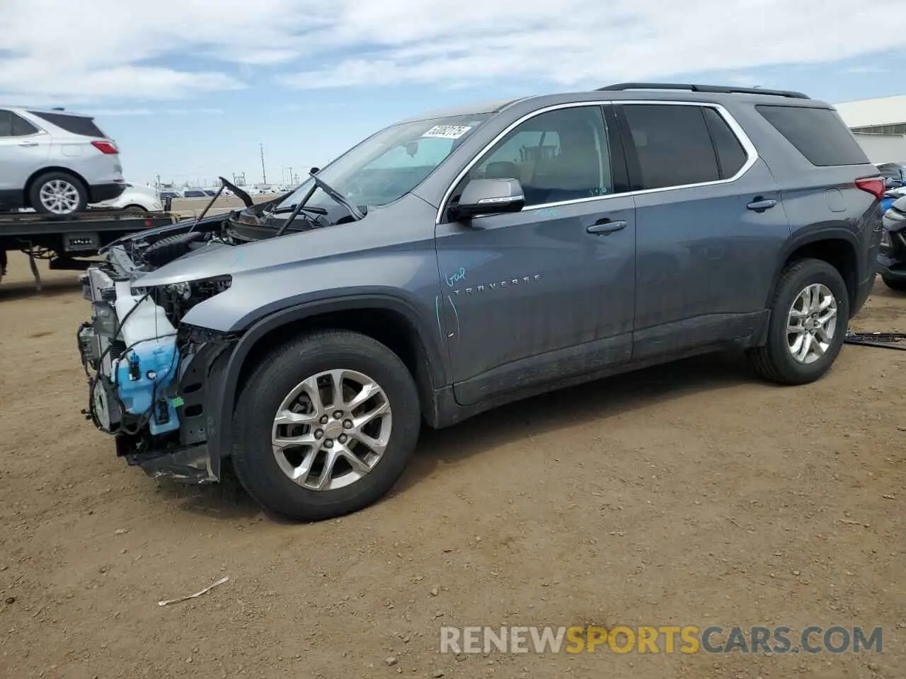 1 Photograph of a damaged car 1GNEVHKW0KJ277971 CHEVROLET TRAVERSE 2019