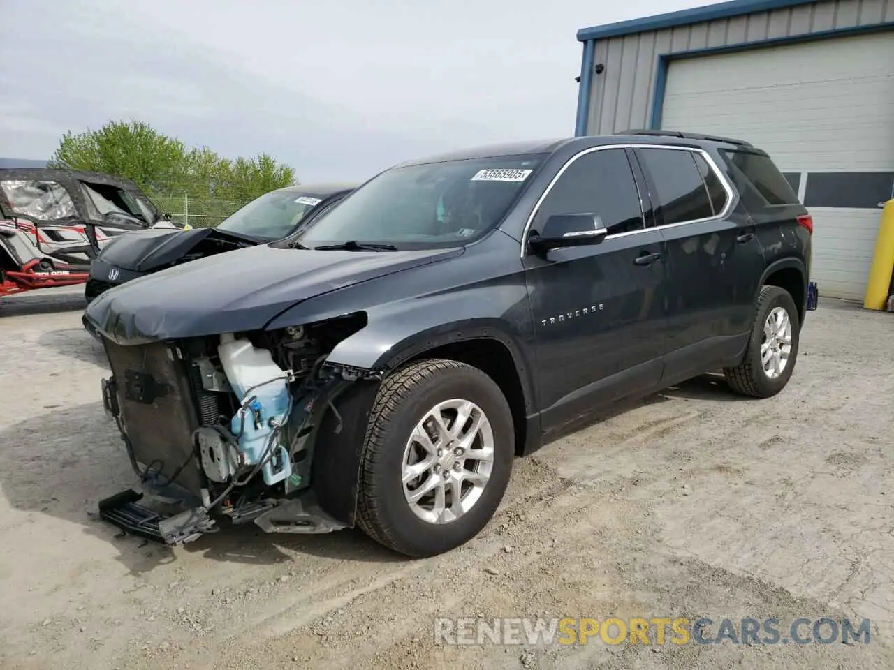 1 Photograph of a damaged car 1GNEVHKW0KJ303193 CHEVROLET TRAVERSE 2019