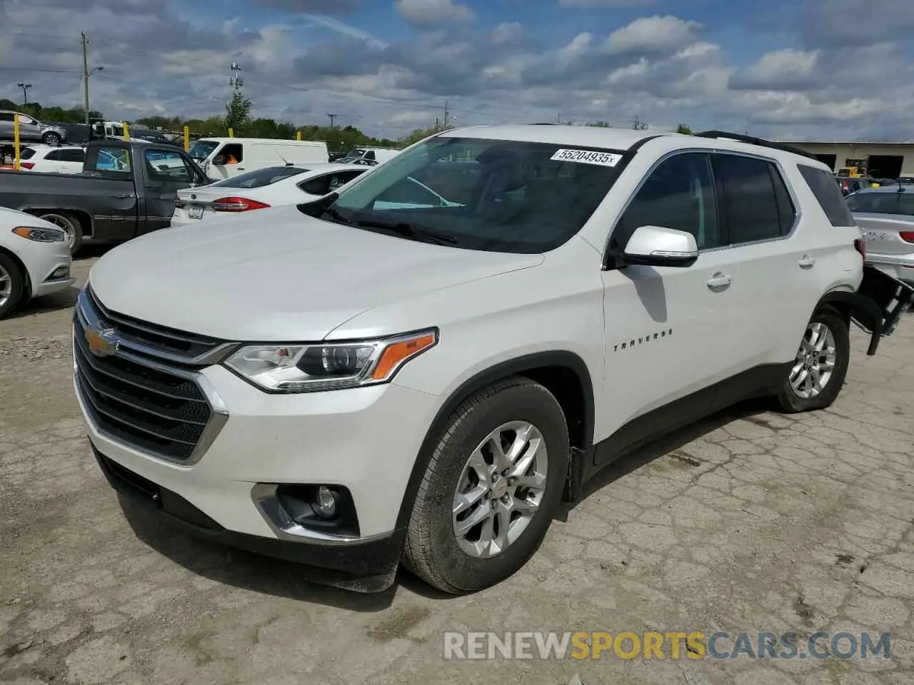 1 Photograph of a damaged car 1GNEVHKW2KJ287725 CHEVROLET TRAVERSE 2019