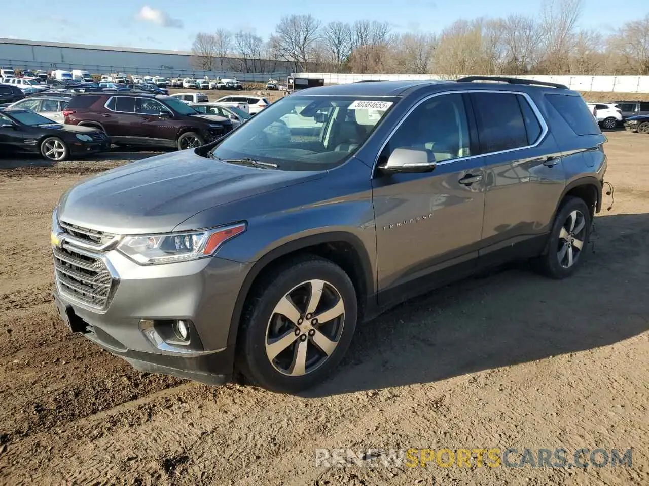 1 Photograph of a damaged car 1GNEVHKW9KJ206395 CHEVROLET TRAVERSE 2019