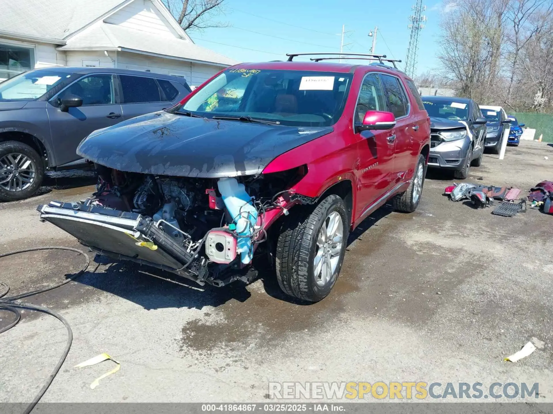 2 Photograph of a damaged car 1GNEVJKW1KJ114107 CHEVROLET TRAVERSE 2019