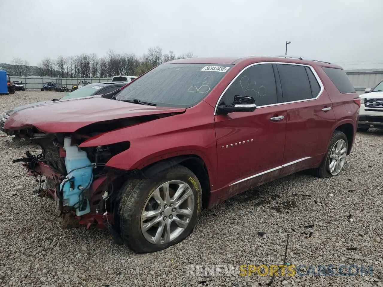 1 Photograph of a damaged car 1GNEVJKW2KJ103407 CHEVROLET TRAVERSE 2019