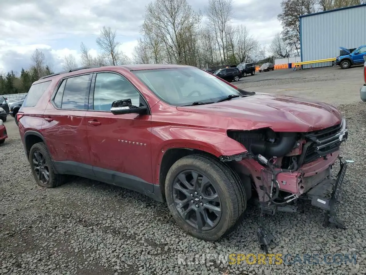 4 Photograph of a damaged car 1GNEVJKW4KJ127353 CHEVROLET TRAVERSE 2019