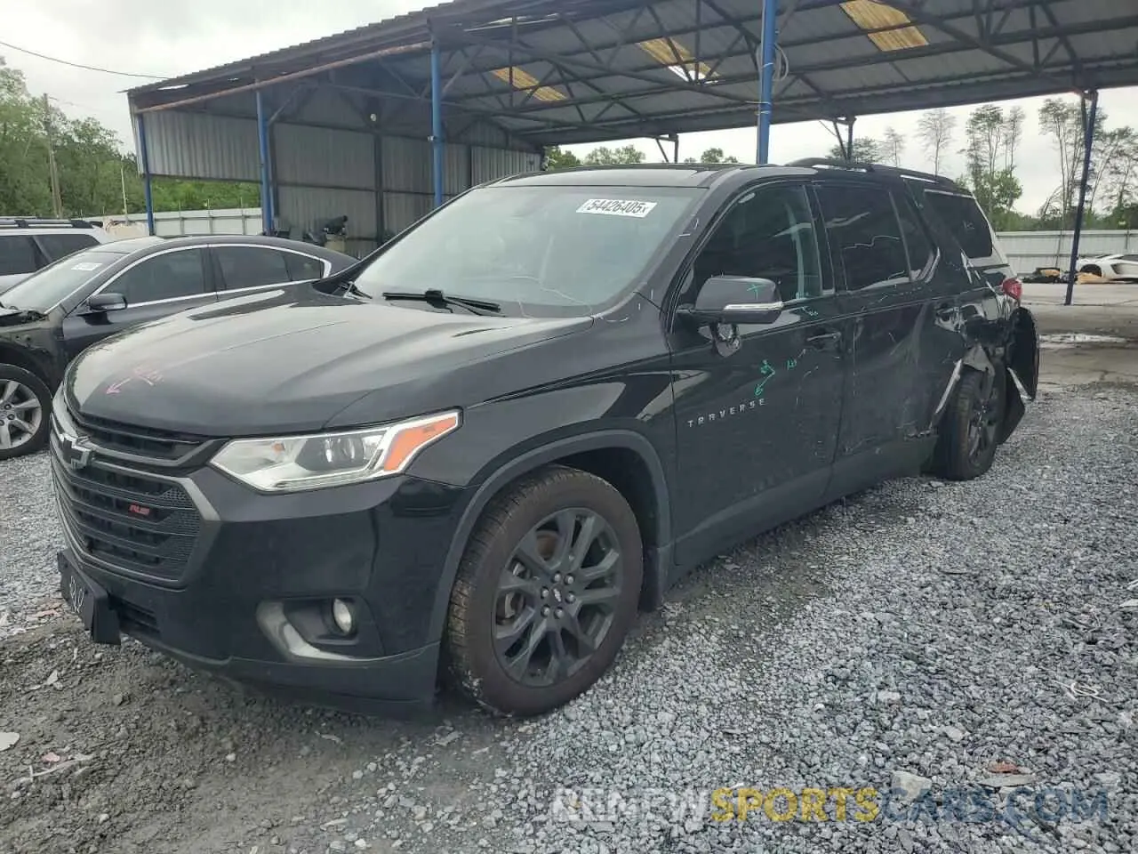 1 Photograph of a damaged car 1GNEVJKW9KJ195292 CHEVROLET TRAVERSE 2019